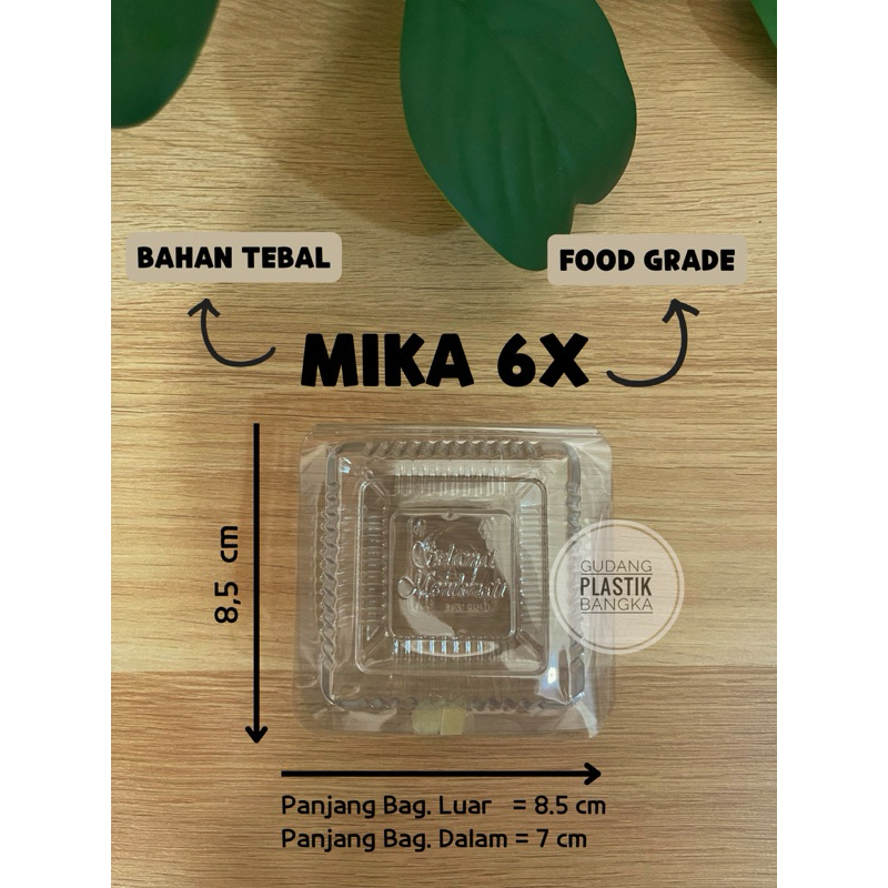 Jual Plastik Mika Kue Ukuran 6x Merk Top Setara Mega Isi 100pcs