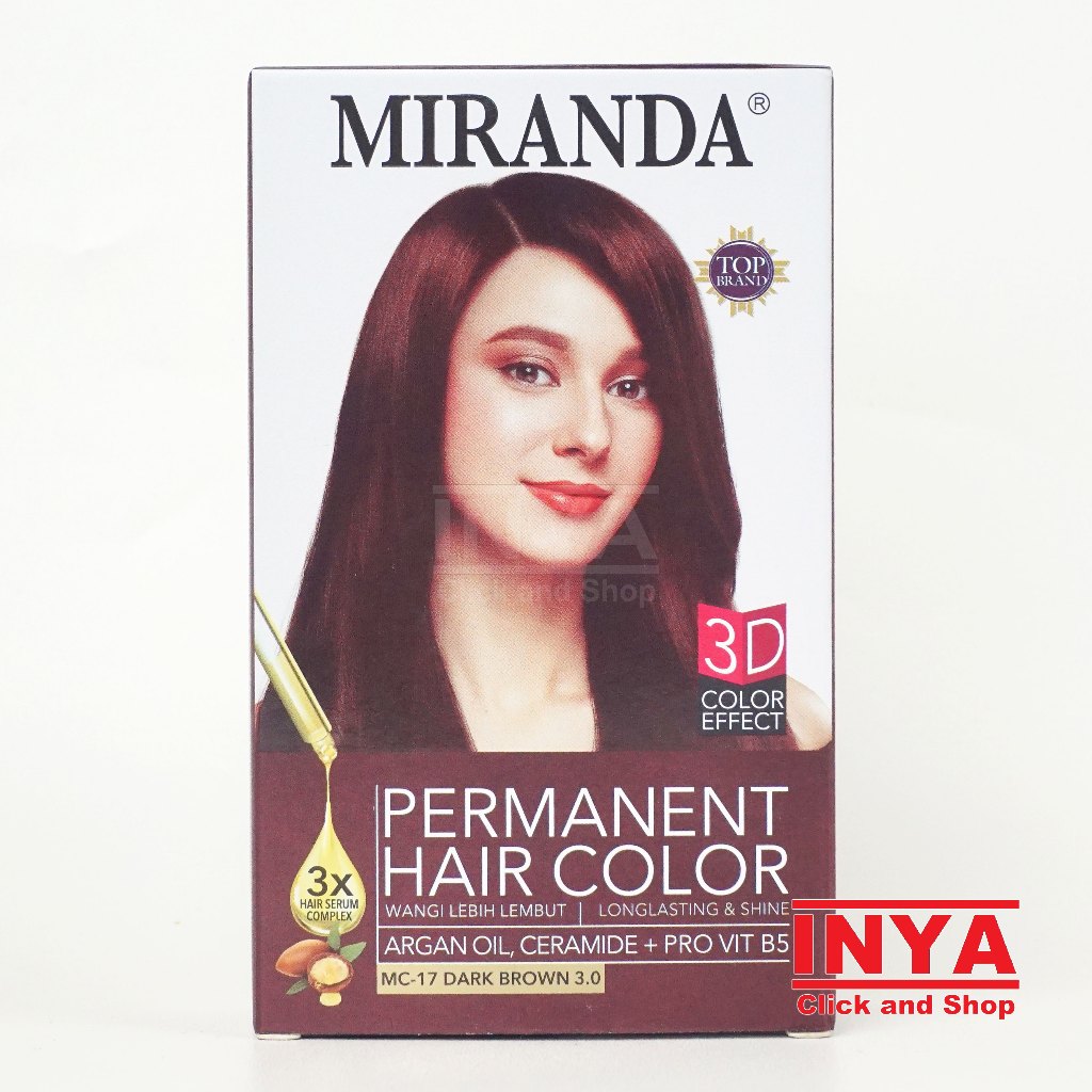 Jual Semir Rambut Miranda Mc 17 Dark Brown 30 Pewarna Rambut 30mlx210ml Shopee Indonesia 