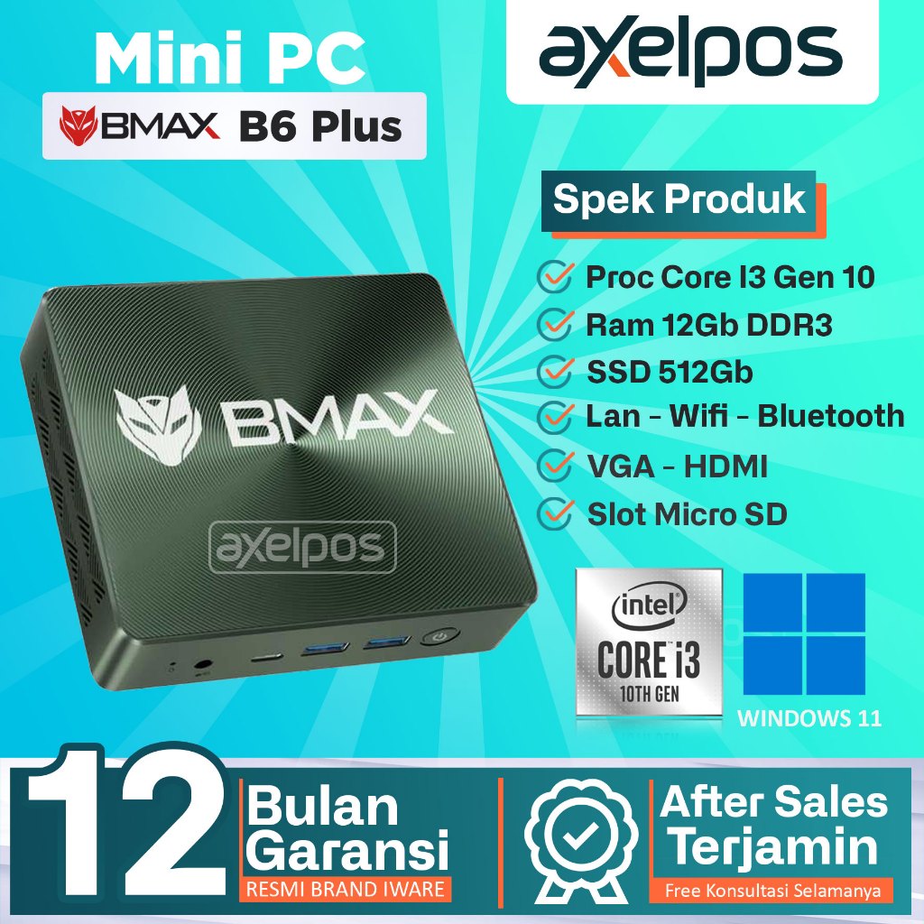 Jual Mini Pc Bmax B Plus Intel Core I Ng Gb Nvme Window Pro Shopee Indonesia