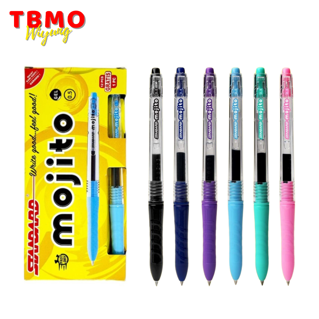 Jual ( 1 Pack ) TBMO Bolpen / Pulpen / Gel Pen Mojito Cool 0.5mm ...