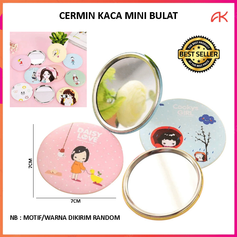 Jual Ank Kaca Cermin Mini Bulat Traveling Cermin Kaca Make Up Karakter Portable Shopee Indonesia 8177