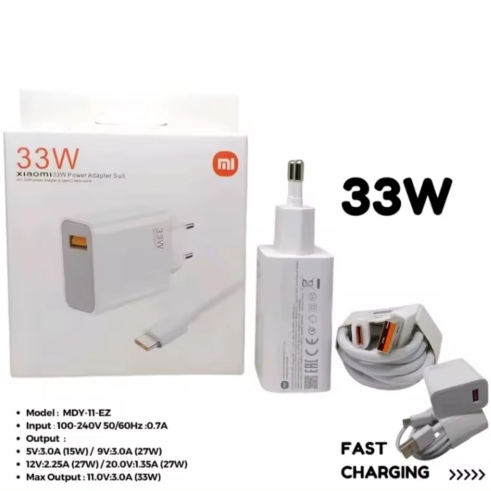 CARGADOR XIAOMI 33W + CABLE USB-C MDY-11-EZ :: Serial Center