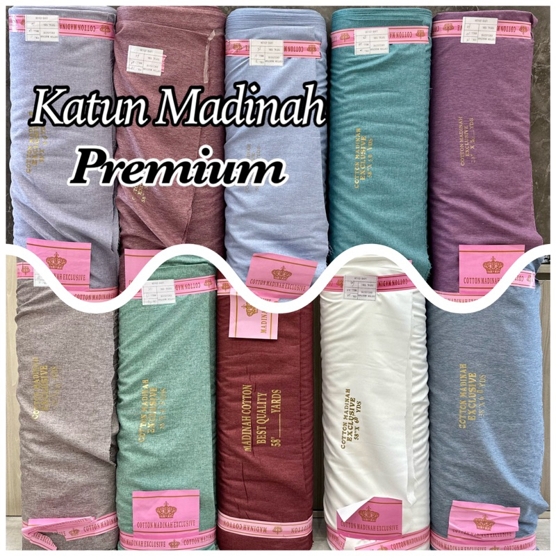 Jual Kain Katun Madinah Premium / kain cotton madinah premium | Shopee ...