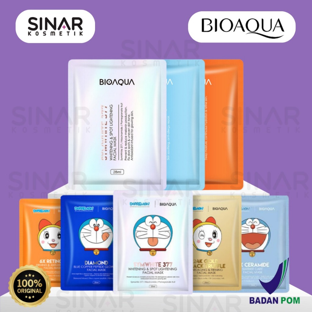 Jual Bioaqua X Doraemon Sheet Mask Symwhite Whitening X Ceramide Barrier Care X