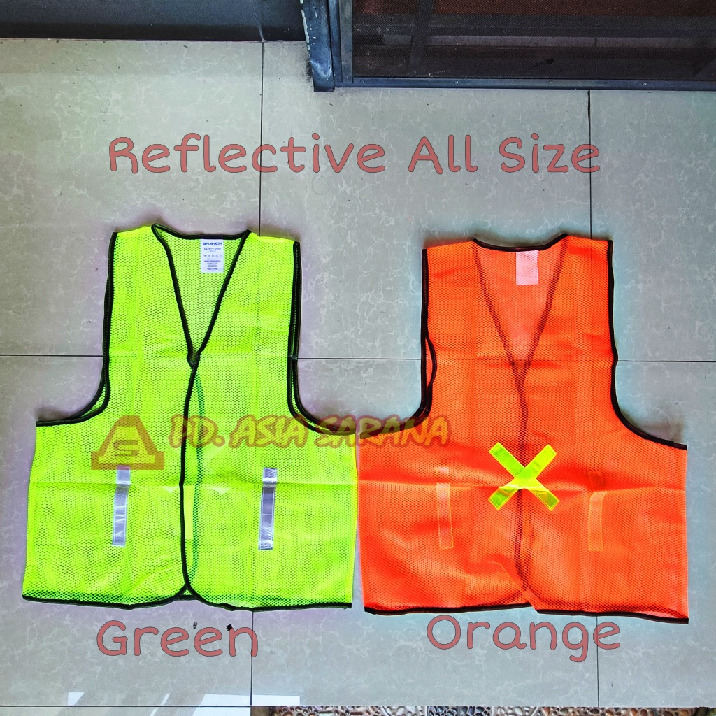 Jual Rompi Proyek Jaring Jala Orange BRANCH BSVE-101O Safety Eco Vest ...