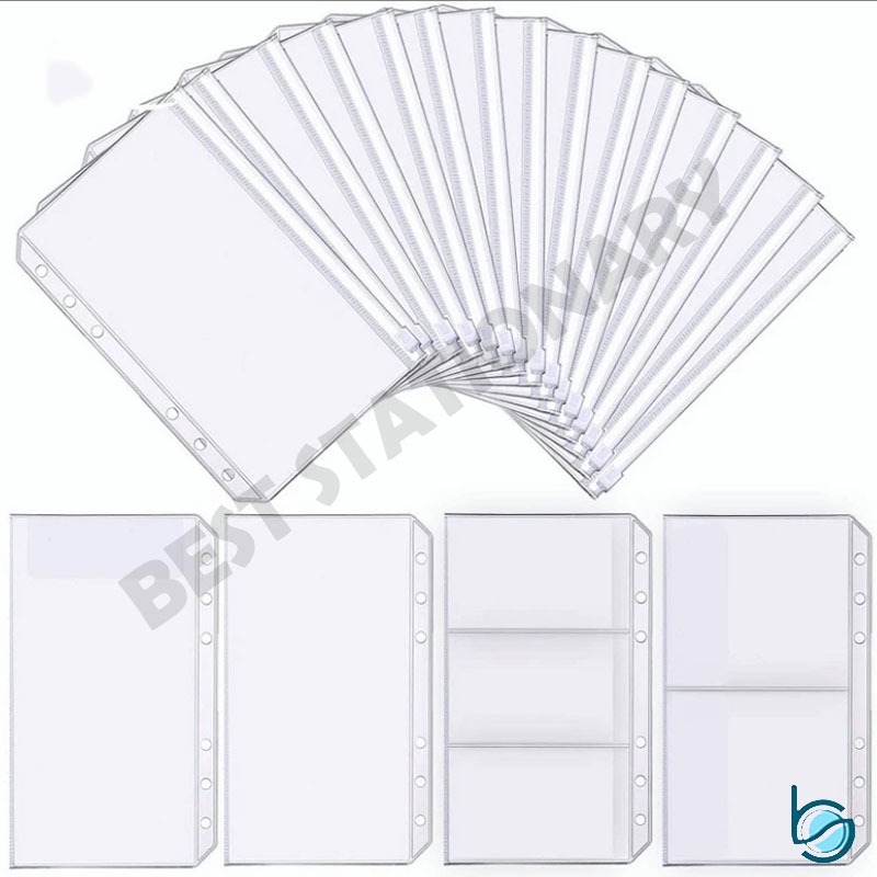 Jual Ziplock Binder Pocket PVC/Zipper Binder PVC A5A6/Ziplock bag