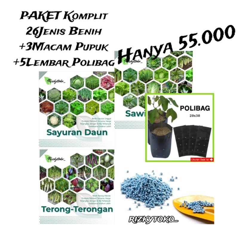 Jual PAKET KOMPLIT BENIH SAYURAN + PUPUK & POLIBAG | Shopee Indonesia