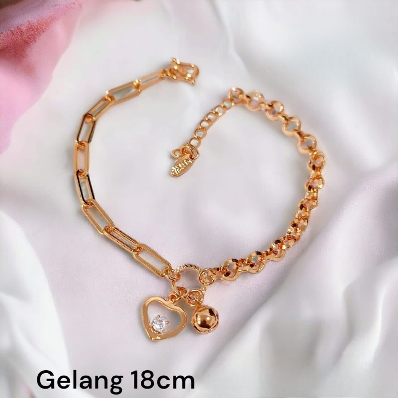 Jual Gelang mix paperclip remaja dewasa simpel lapis emas Shopee