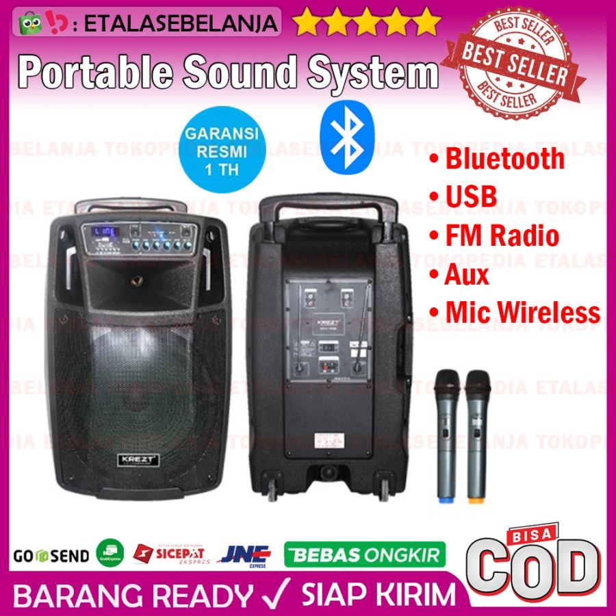 Jual KREZT WAS112B PORTABLE SOUND SYSTEM Shopee Indonesia