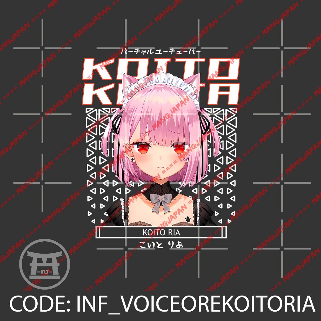 Jual Kaos distro infinite anime vtuber KOITO RIA - VOICE ORE material ...