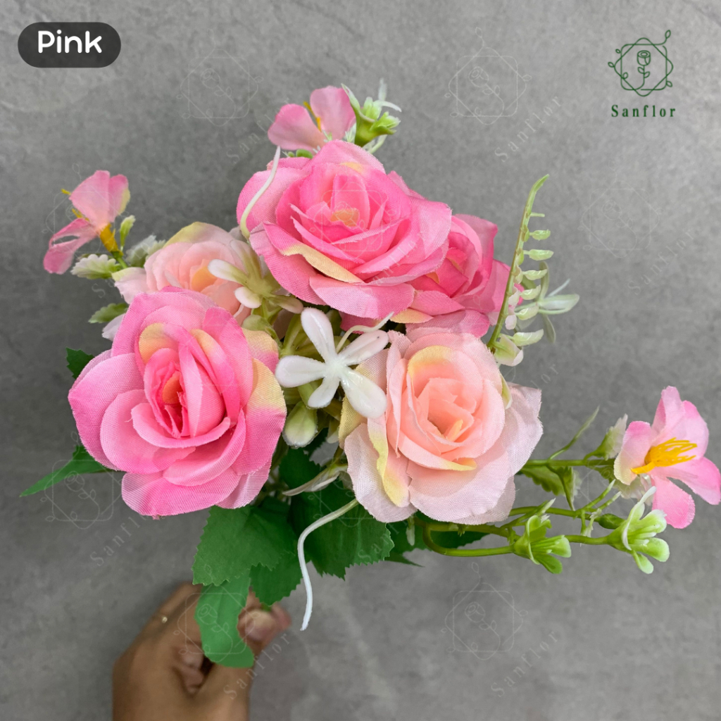 Jual TEA ROSE COMBI DAISY MINI K6/ BUNGA ARTIFICIAL/ TANAMAN HIAS ...