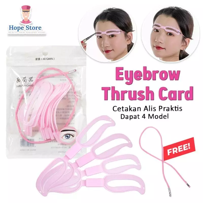 Cetakan Alis 4in1 Mini Eyebrow Template Pencetak Alis 4 Bentuk | AutoStock