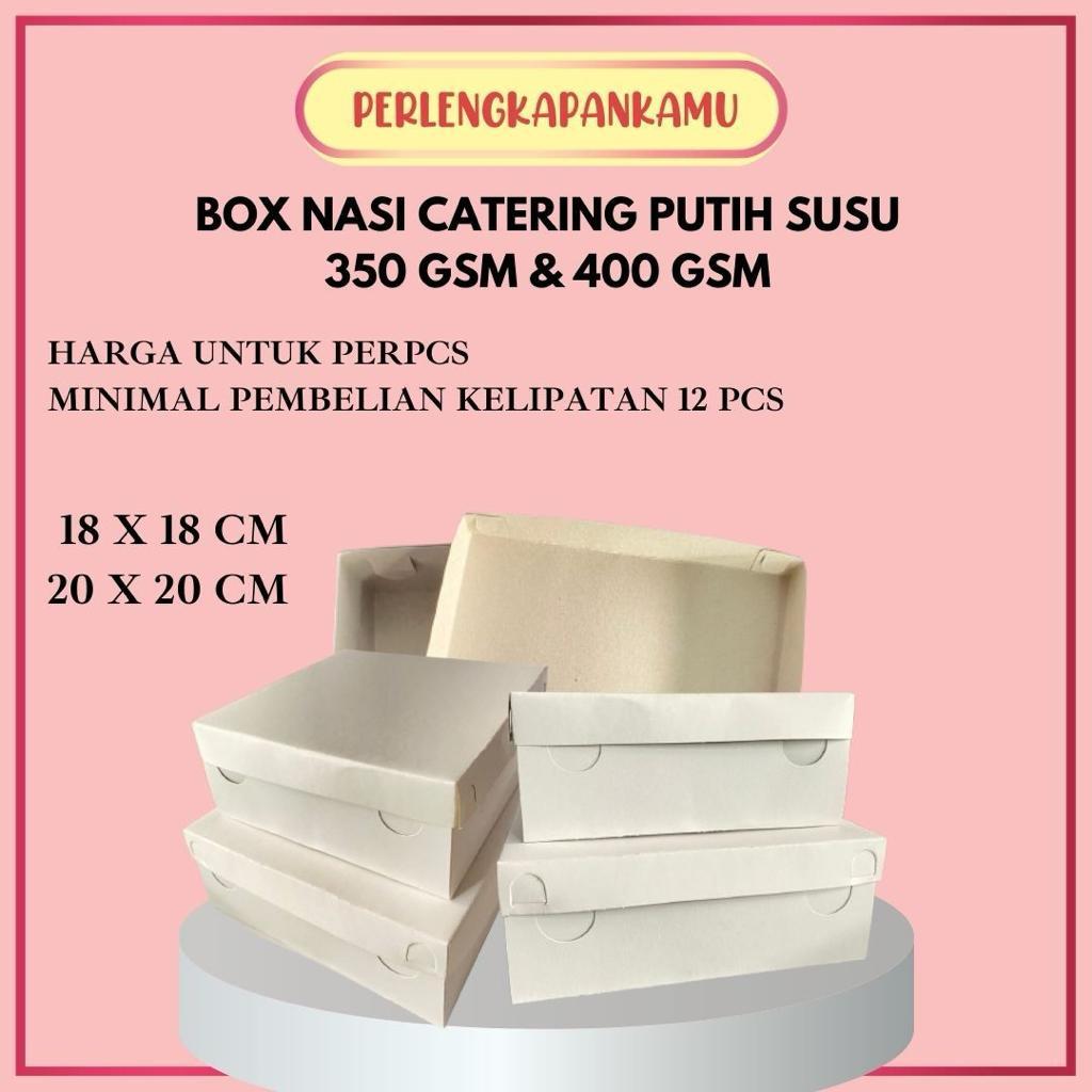 Jual Box Nasi Kotak Putih / Dus Katering Putih / Snack Box / Makanan ...