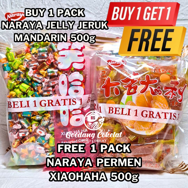 Jual Naraya Jelly Jeruk Mandarin Orange Candy 500gr HALAL FREE Naraya