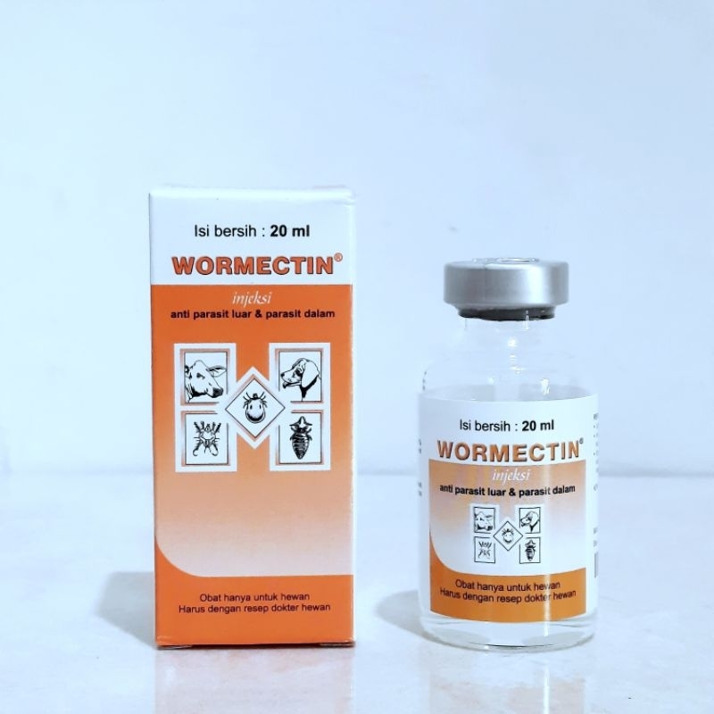 Jual WORMECTIN 5ml 20ml Obat InjeksiI Gudik kutu cacing pada sapi ...