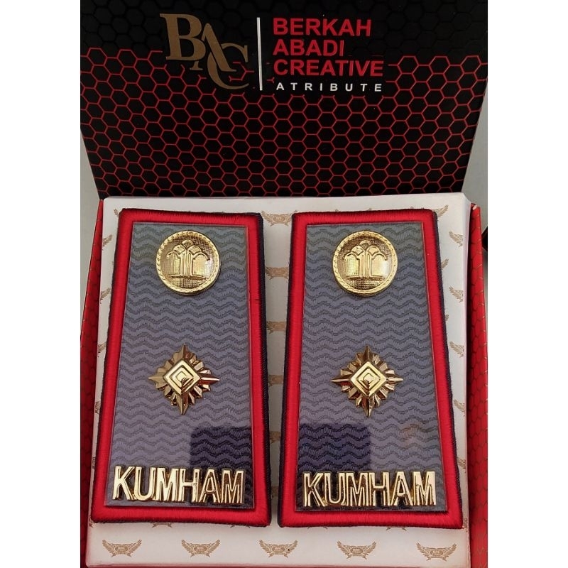 Jual Pangkat Pdh Kumham 3D KUPT Kain Akrilik Lis Merah Exclusive ...