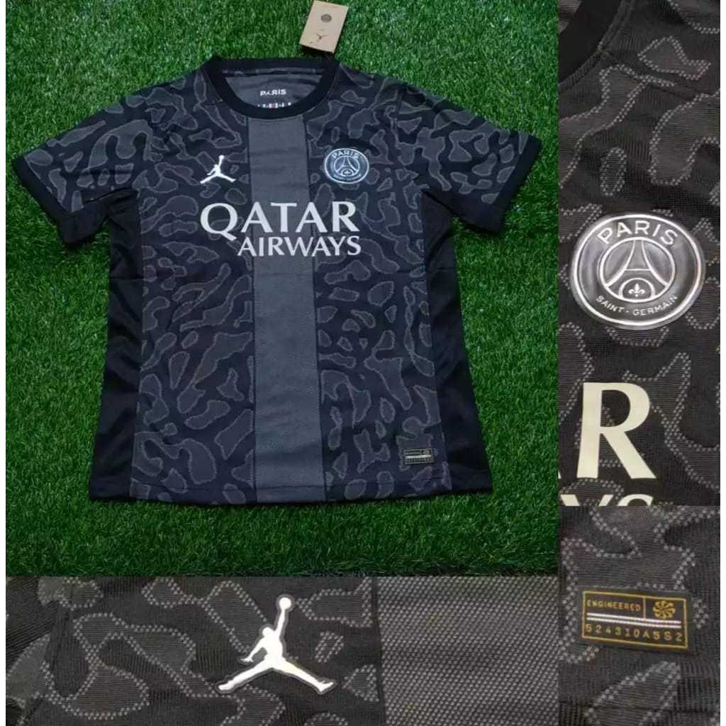 Jual Psg 3rd Player Issue Jersey Baju Bola Pi Hitam 2024 Import