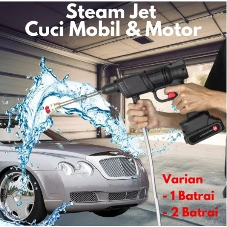 Mesin Steam Jet Cuci Mobil Motor Portable 1 Baterai | AutoStock