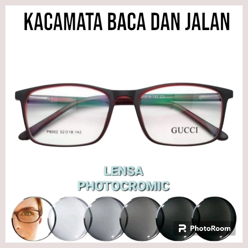 Jual Kacamata Baca Dan Jalan Lensa Progresif Photocromic Anti Radiasi Standar Optik Shopee