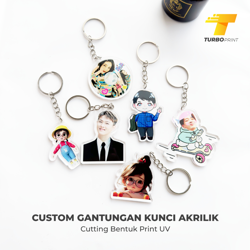 Jual Custom Gantungan Kunci Keychain Berkualitas Akrilik Ganci Murah Uv Print Shopee Indonesia