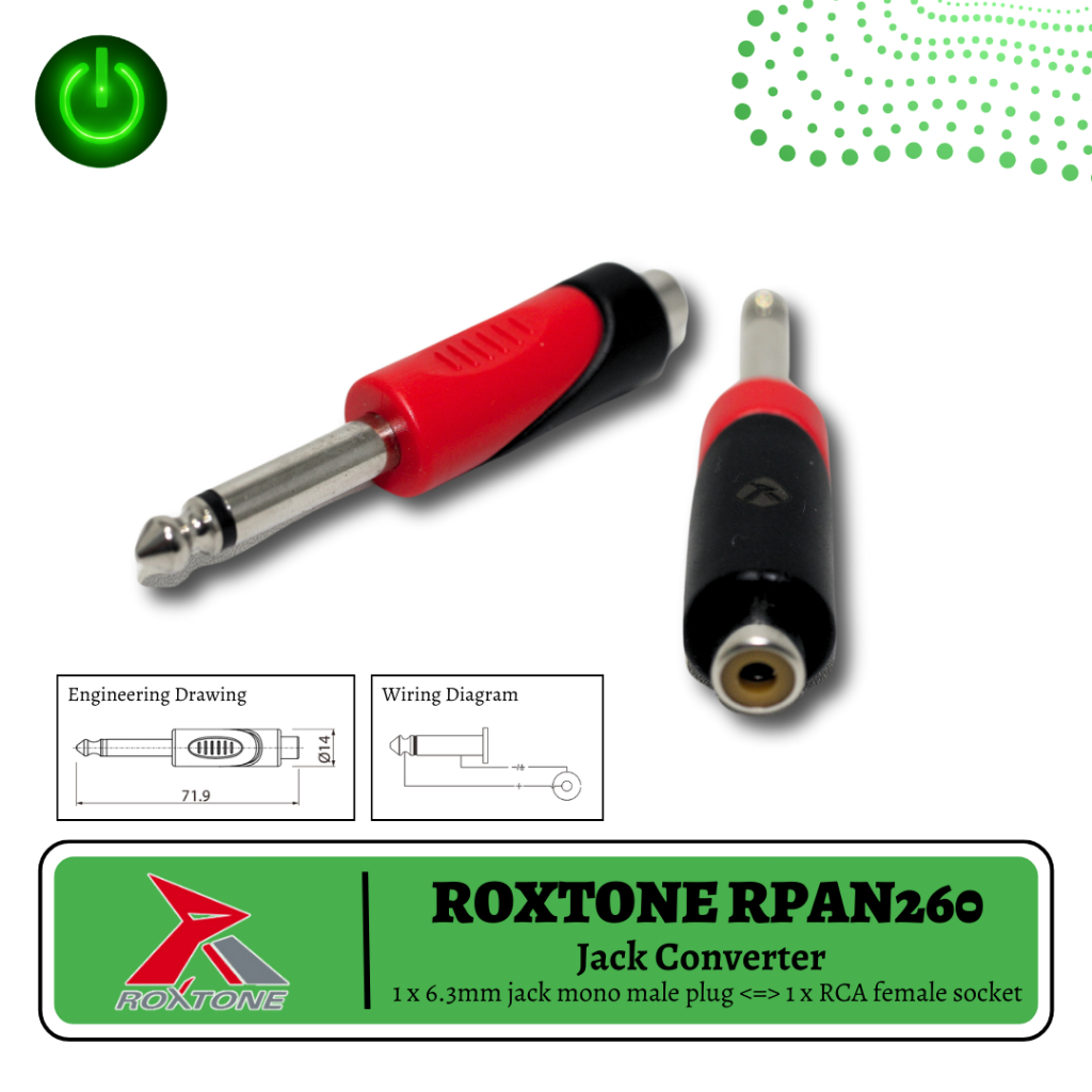 Jual Jack Converter RCA female to akai mono ROXTONE RPAN260 | Shopee ...