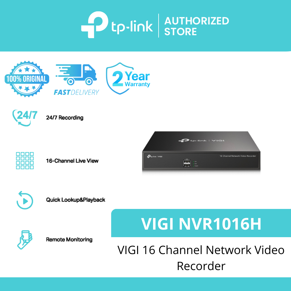 Jual TP-LINK VIGI NVR1016H VIGI 16 Channel Network Video Recorder ...