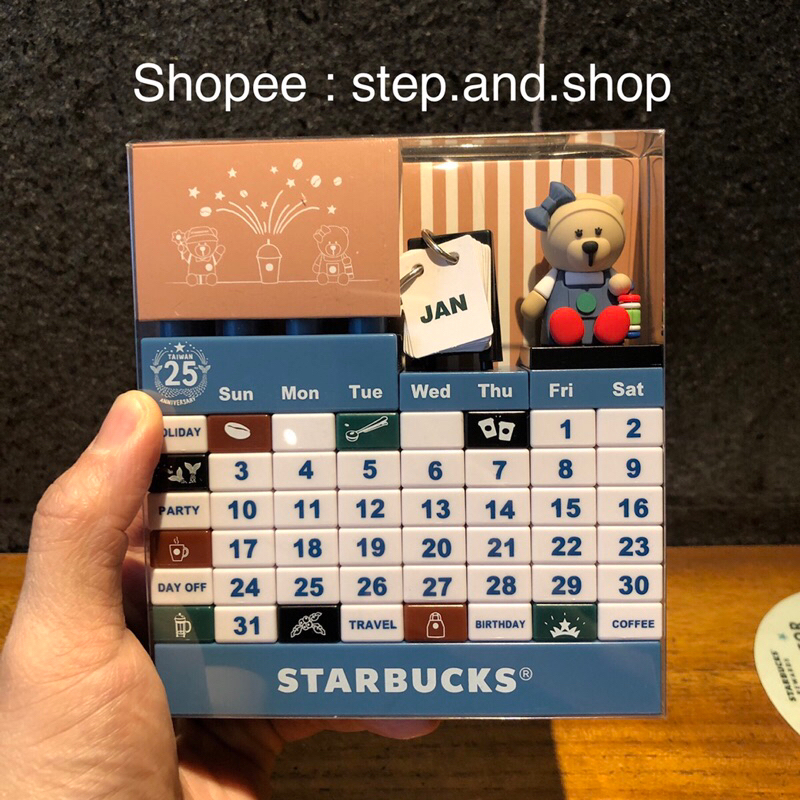 Jual Starbucks Calendar Bearista Girl Nano Block 25th Anniversary
