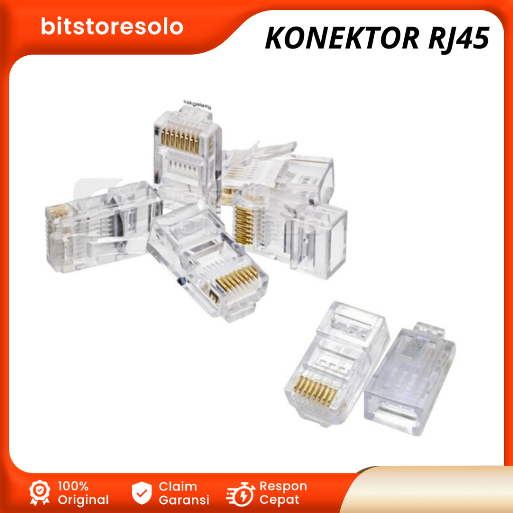 Jual Konektor LAN RJ45 Cat5 Biasa Eceran | Shopee Indonesia