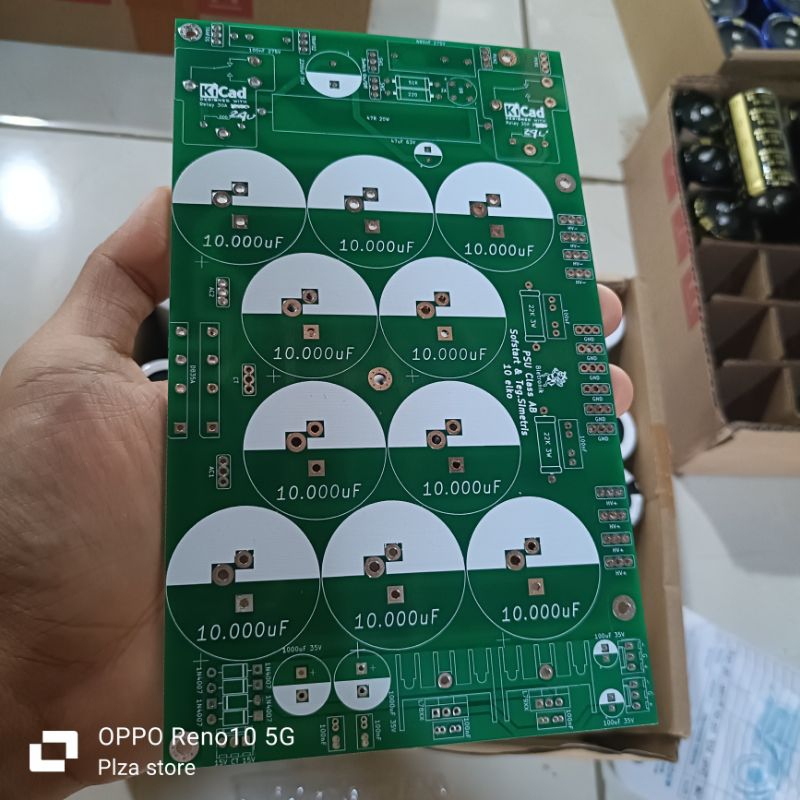 Jual Pcb psu 10 elco+Softstar+Simetris class AB double layer Pcb psu ...
