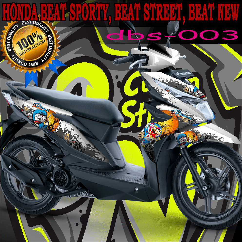 Jual Decal Honda Beat New Fi Beat Street Beat Sporty Fullbodi Tema Doraemon Zombie Shopee