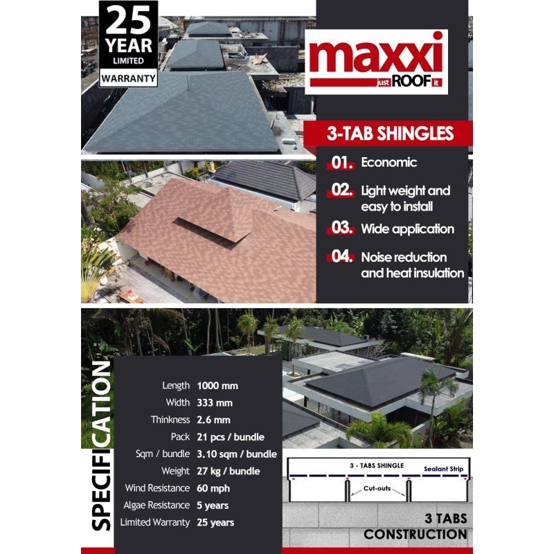 Jual Atap Bitumen Maxxi per m2 Shopee Indonesia