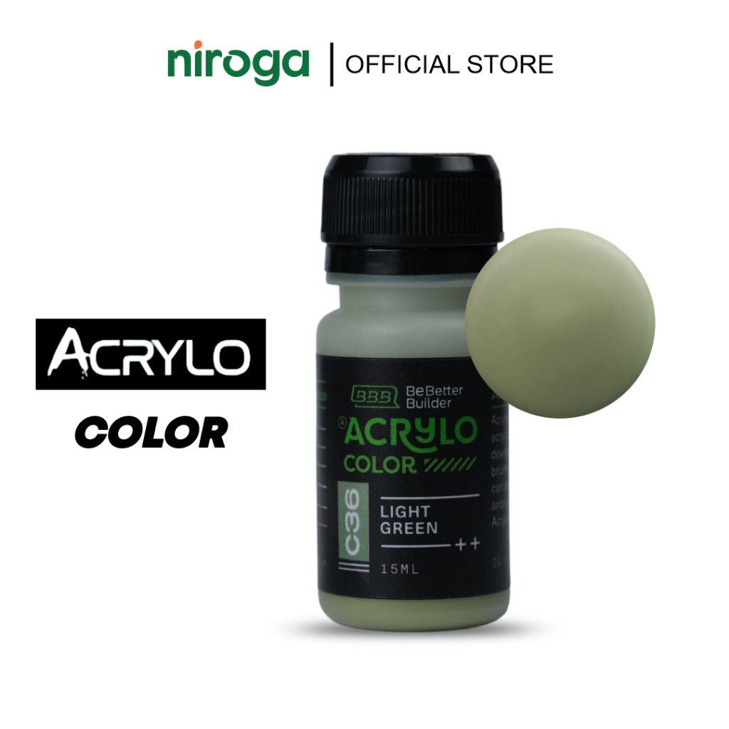 Jual ACRYLO Color C36 Light Green - hand brush airbrush cat gundam ...