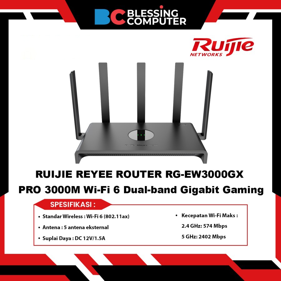 Jual RUIJIE REYEE ROUTER RG-EW3000GX PRO 3000M Wi-Fi 6 Dual-band ...