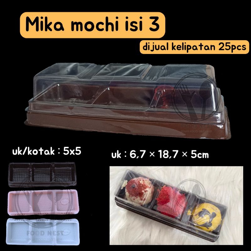 Jual Isi Pc Mika Moon Cake Tray Mika Kotak Mochi Sekat Mika Kotak