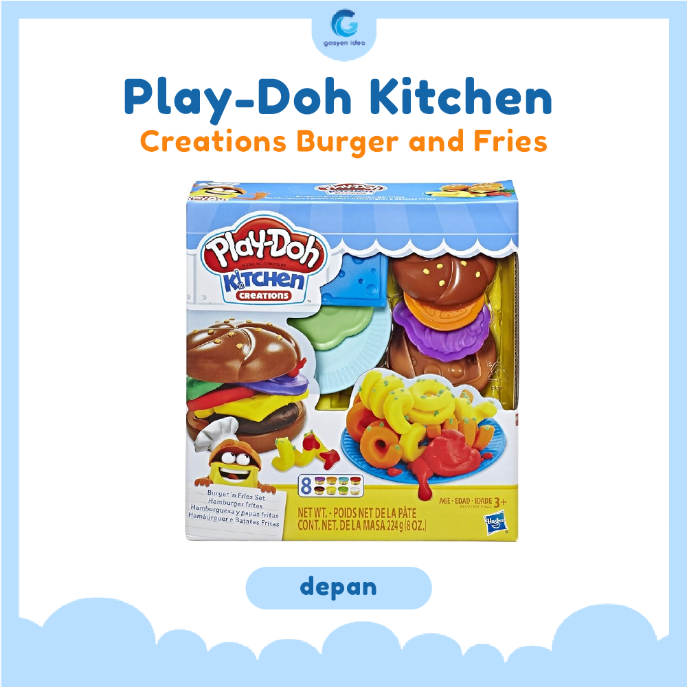 Jual PlayDoh Kitchen Creations Burger and Fries Set | Shopee Indonesia