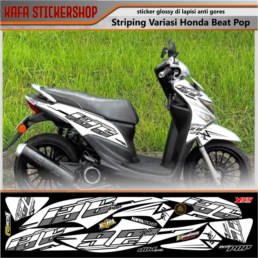 Jual Sticker Striping Variasi Beat Pop - Striping Motor Beat Pop 09 ...