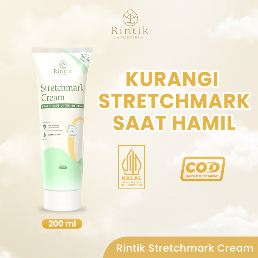 Jual Rintik Stretchmark Cream 200ml Pelembab Cegah Stretch mark