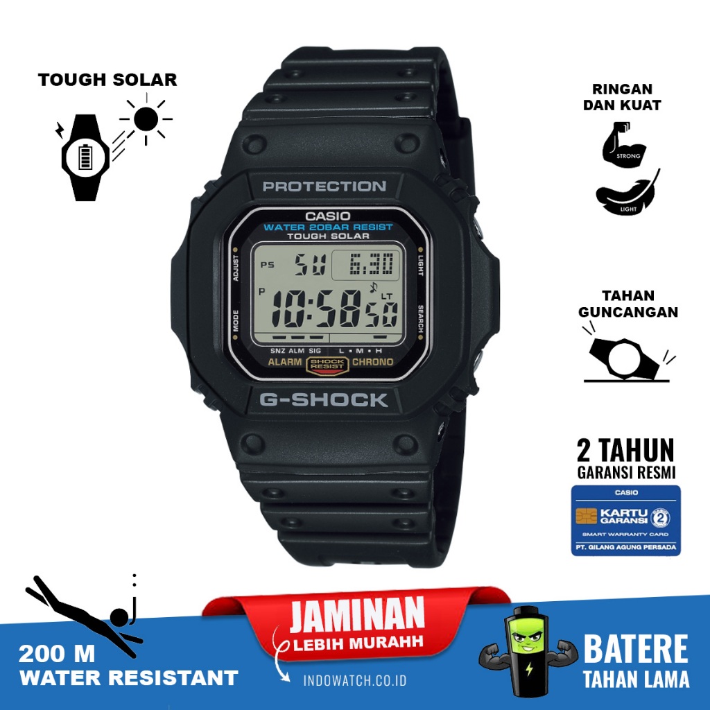 Harga jam g sale shock tough solar