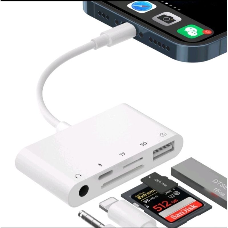 Lettore di schede SD con connessione USB-C, adattatore per schede SD