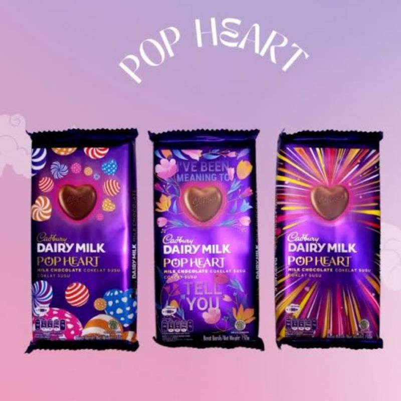 Jual Cadbury Dairy Milk Pop Heart Milk Chocolate 150g Shopee Indonesia