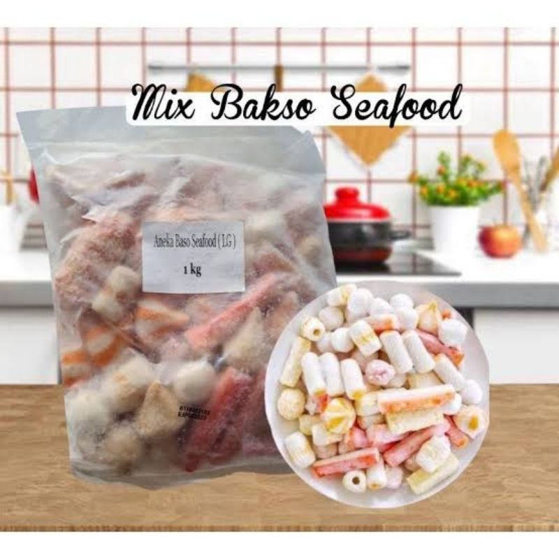 Jual Bakso Mix Seafood Baso Steamboat Plus Bumbu Tomyam Kemasan 900