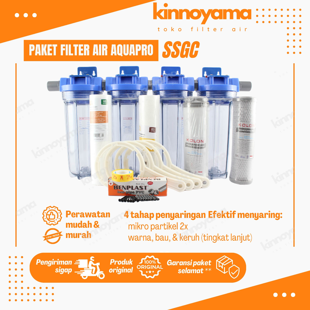 Jual Paket Filter Air Sumur Keruh Berpasir Lengkap Set Aquapro Saringan Filter Air Zat Besi