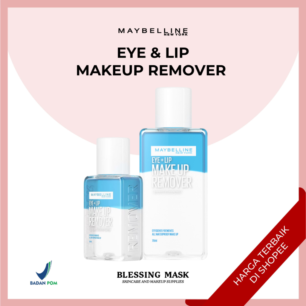 Jual Maybelline Lip & Eye Makeup Remover 40mL 70mL (Dengan Formula