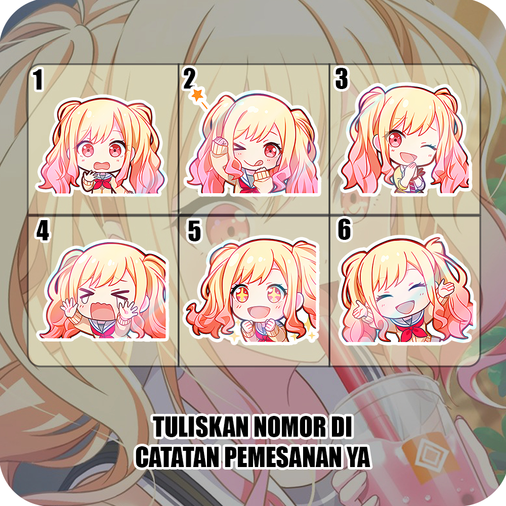 Jual Stiker Hologram Saki Tenma Project Sekai, Sticker Anime Berkilau ...