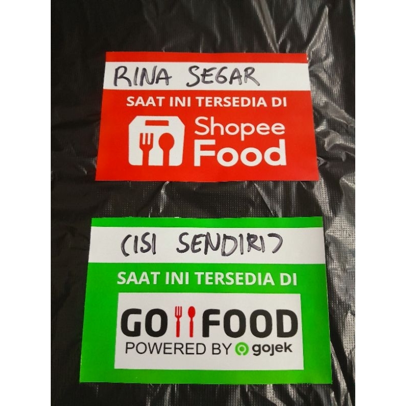 Jual Stiker Vynil Online Food Saat Ini Tersedia Di Gofood Shopee Stiker ...