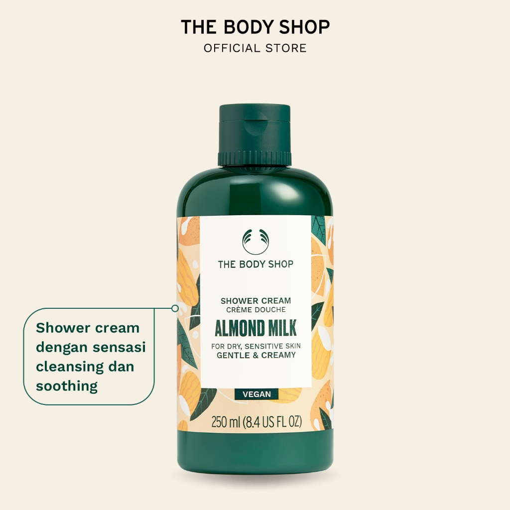 Jual The Body Shop Almond Milk Shower Cream Shower Gel 250Ml Shopee