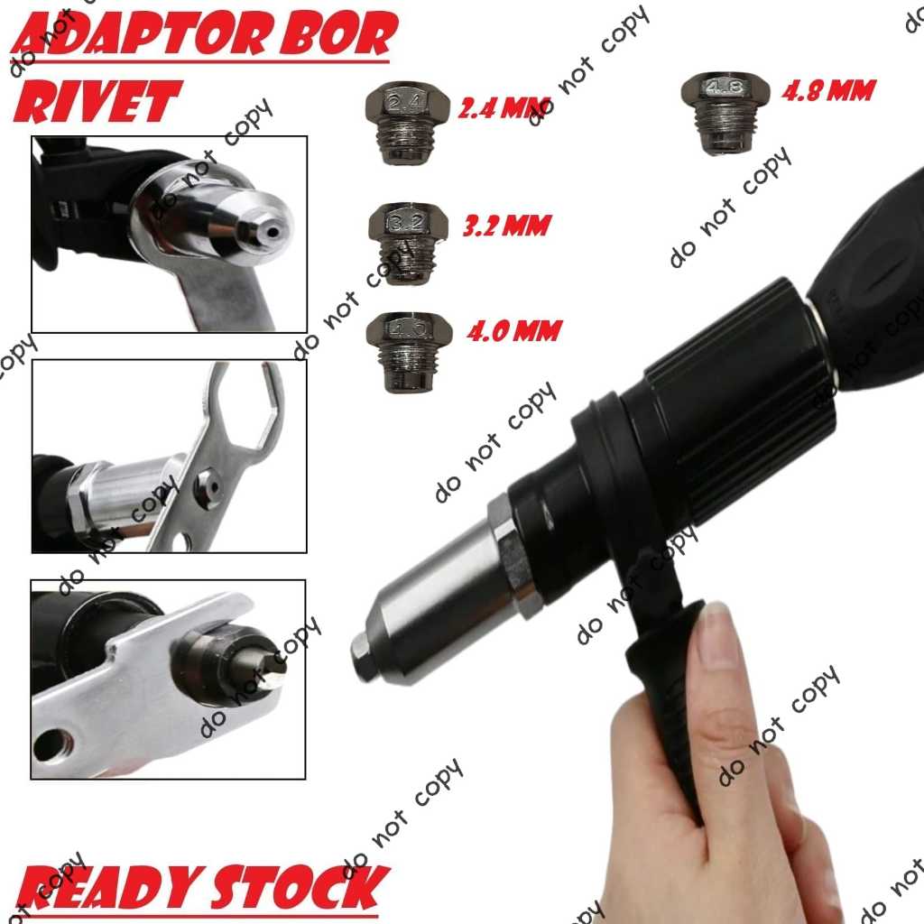 Jual Alat Rivet Tang Rivet Ripet Sambung Konverter Bor Rivet Gun ...