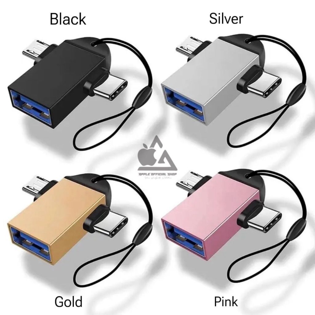 Jual OTG Converter 2in1 Type C Micro USB To USB 3.0 Adapter Sambungan ...