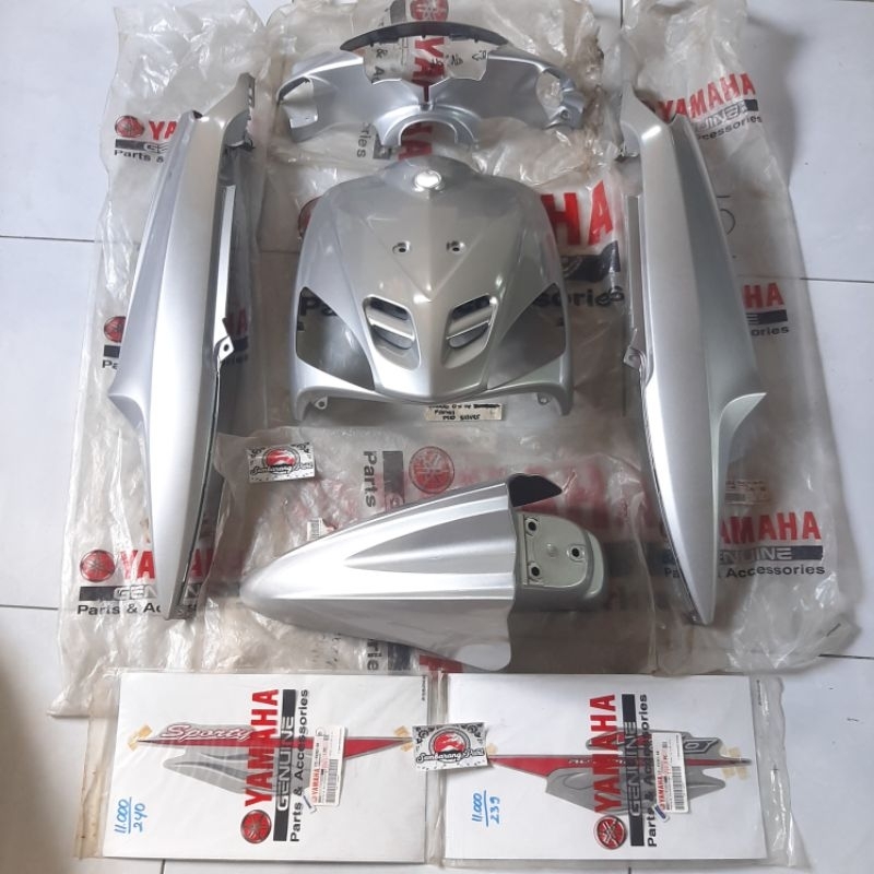 Jual Cover Body Full Body Halus Yamaha Mio Sporty Silver Ori Original