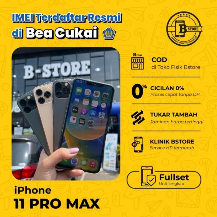 Jual iPhone 11 Po Max 256Gb Dual Nano SIM - BEA CUKAI - Apple 